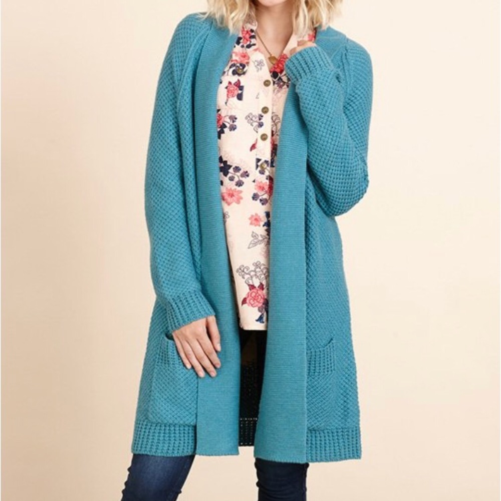 Women’s Matilda Jane Teal/Blue Sweater Cardigan